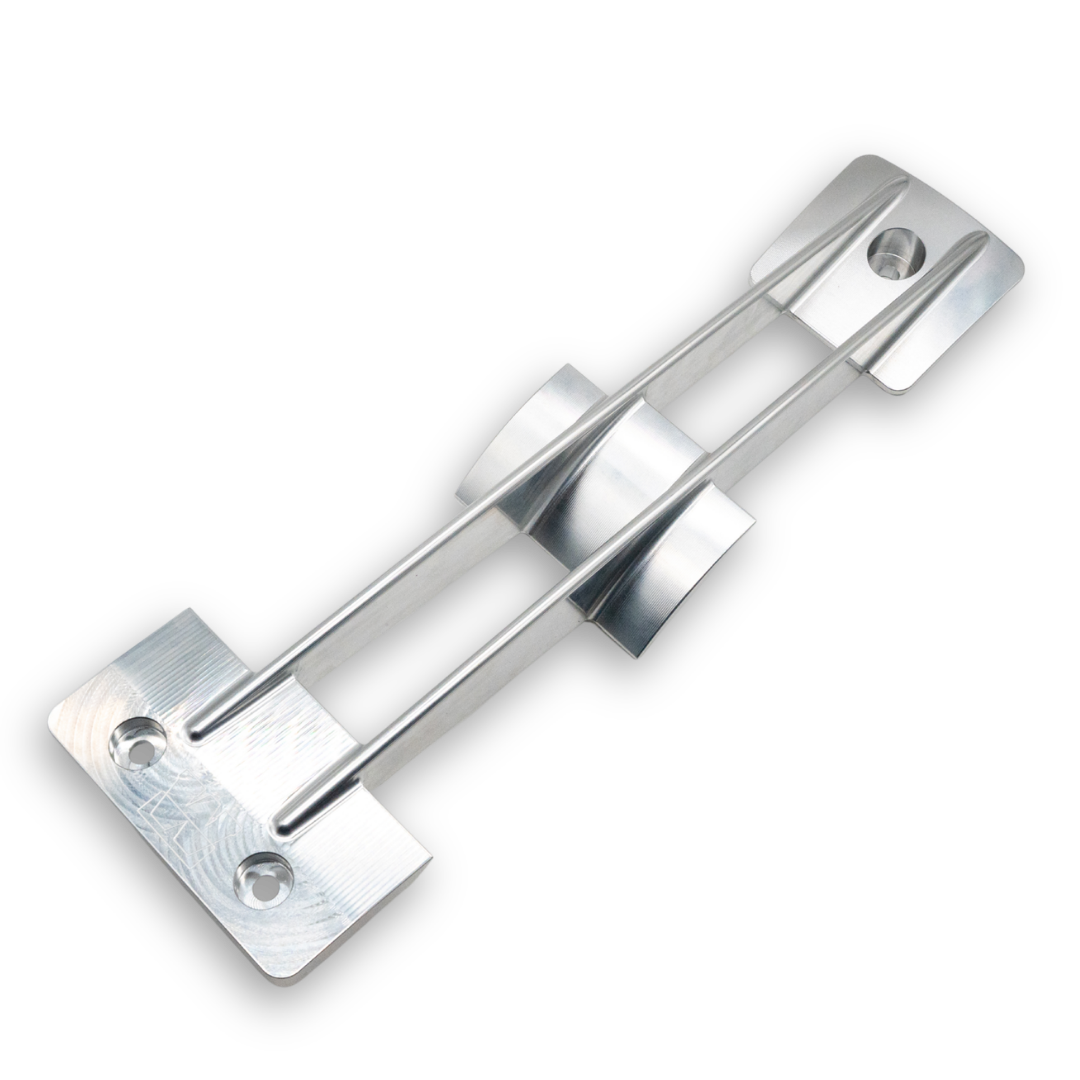 Top-down view of the WR250 Signature Series billet aluminum intake grate showing the dual top loader wings