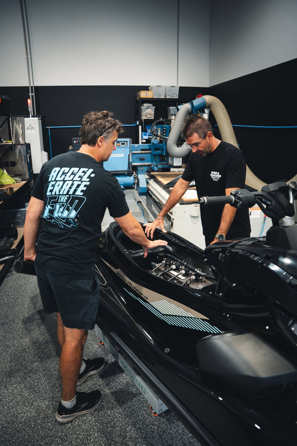 WORX team working on a GP in the Tweed Heads workshop