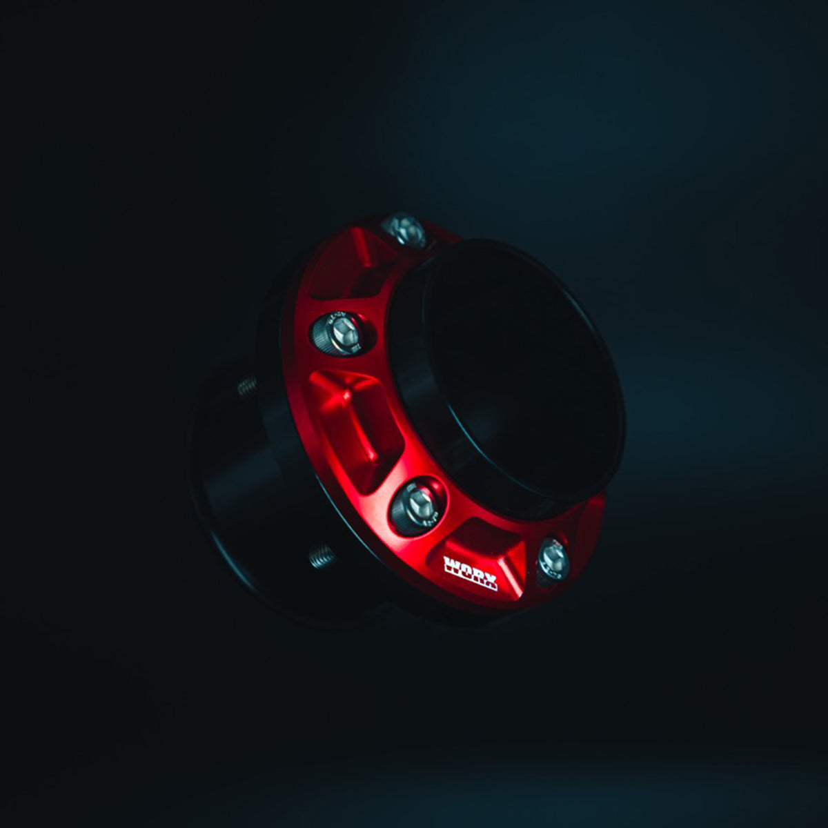 Race Red anodised WORX outlet ring for the Sea-Doo Spark rear exhaust kit