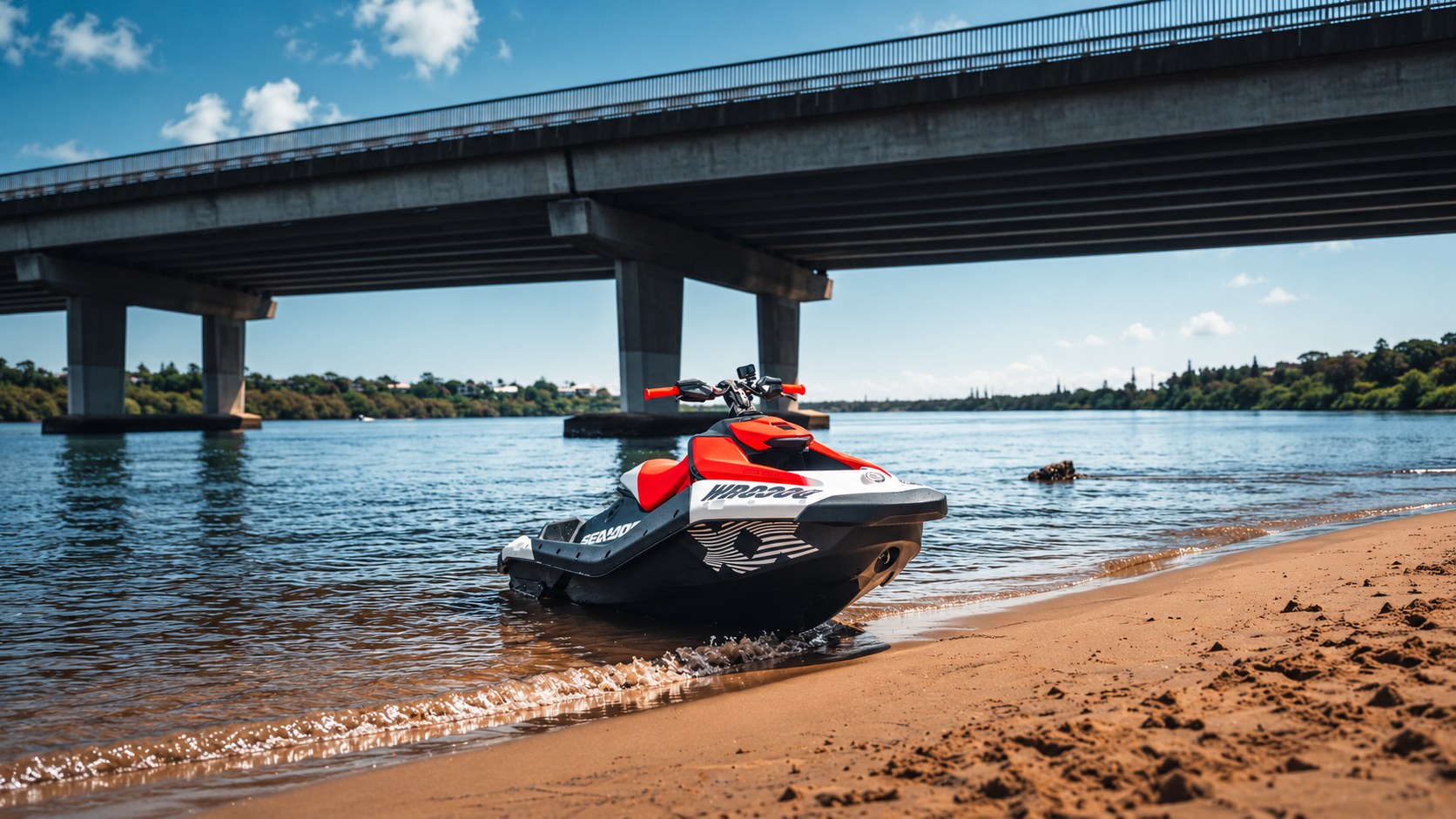 Sea-Doo Spark with WORX parts on the beach