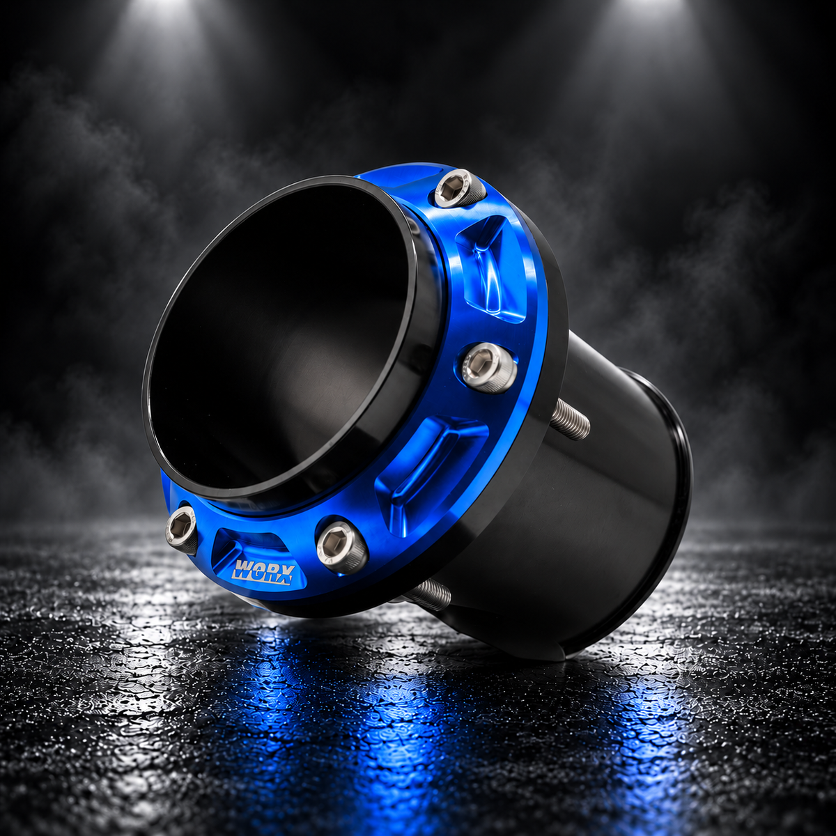 WORX Racing rear exhaust kit for 2021 to 2023 Sea-Doo RXP-X 300, outlet in Nitro Blue anodised finish