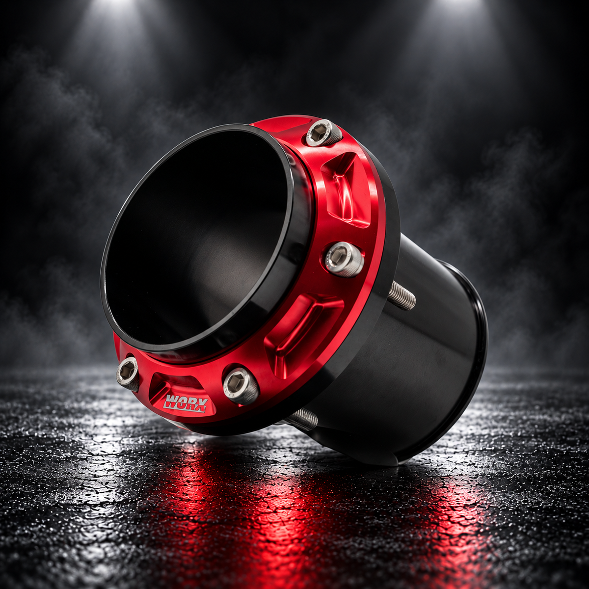 WORX Racing rear exhaust kit for 2021 to 2023 Sea-Doo RXP-X 300, outlet in Race Red anodised finish