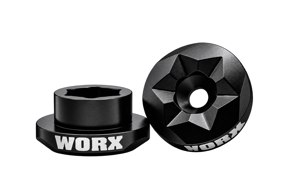 WORX WR06032 Yamaha Bar Extension in Stealth Black, close-up front and top view on light studio background